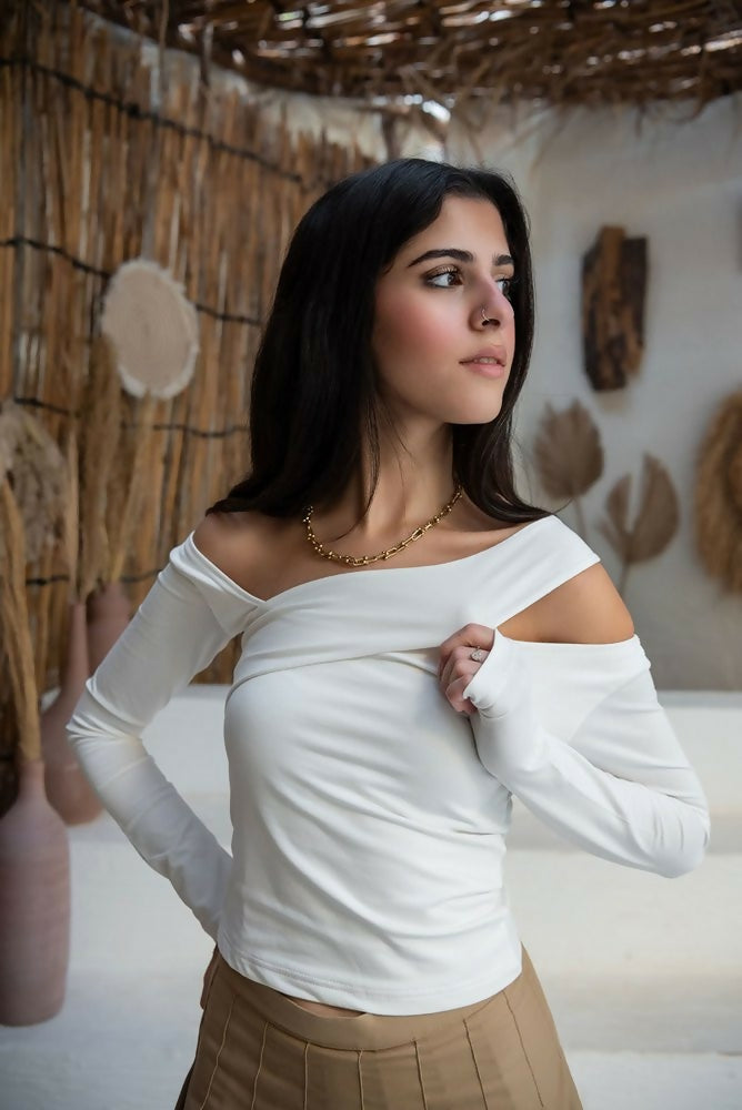 Bardot Crossover Top