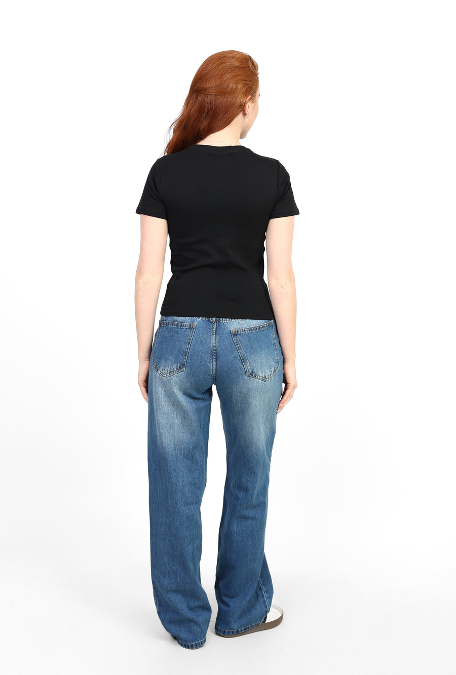 Crewneck Short Sleeve Top - Black