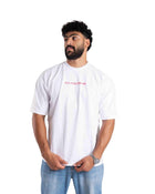 Essential White Printed Boxy Tee