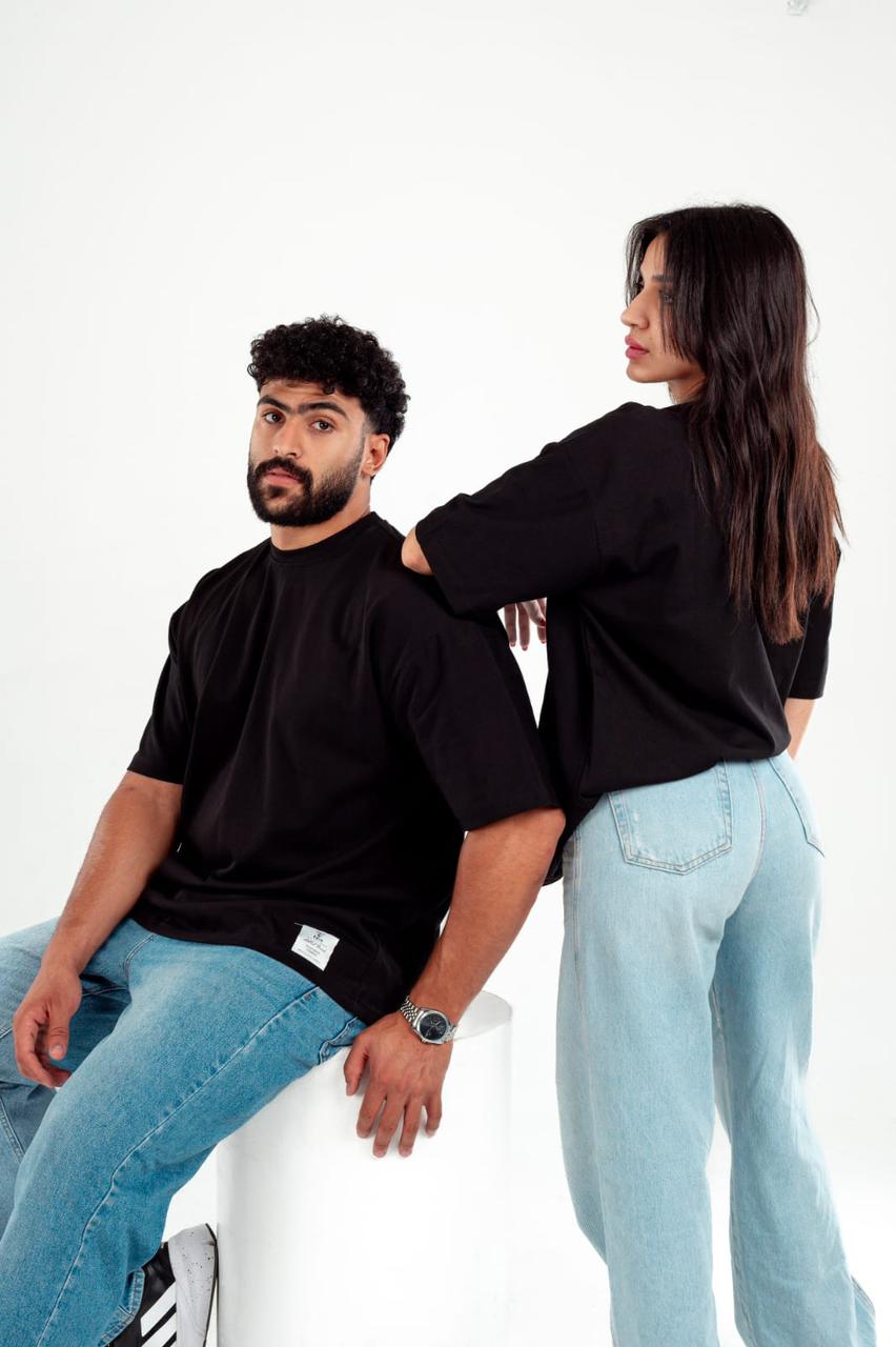 Oversized Black Essential Tee