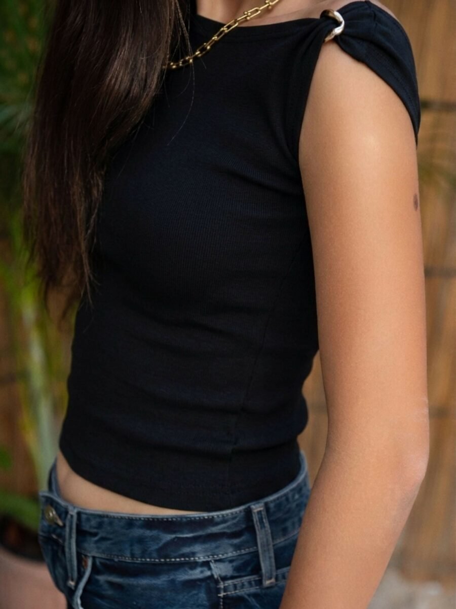 Knotted Shoulder Tee