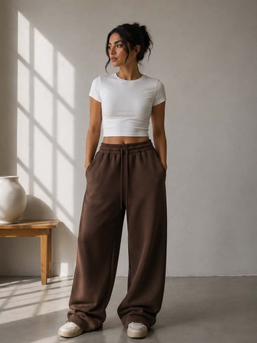 Brown sweatpants