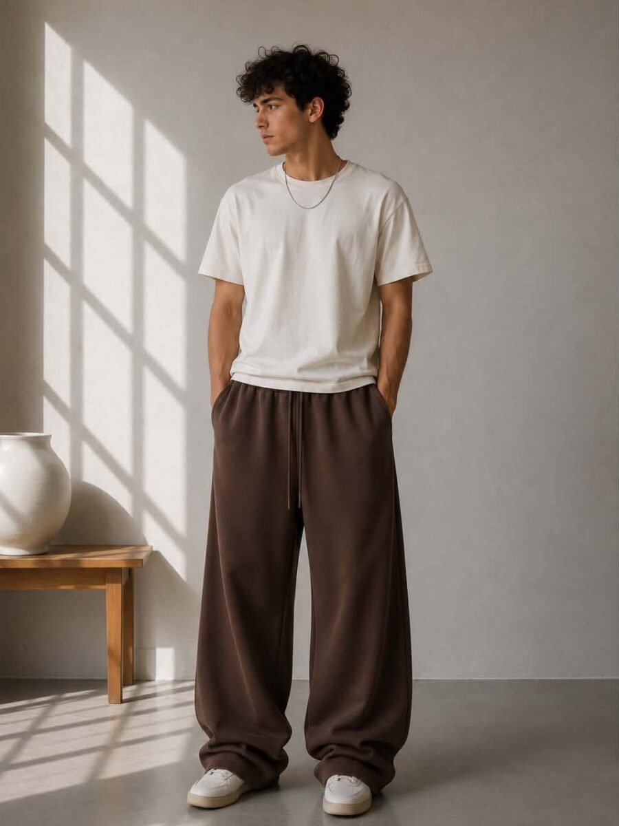 Brown sweatpants